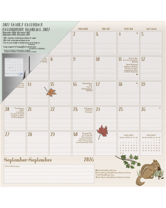 2027 Animals (Bilingual French) Family Calendar