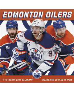 2027 Edmonton Oilers (Bilingual French) Wall Calendar