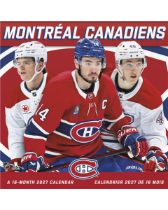 2027 Montreal Canadiens (Bilingual French) Wall Calendar