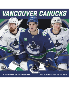 2027 Vancouver Canucks (Bilingual French) Wall Calendar