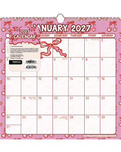2027 Whimsical Spiral Wall Calendar