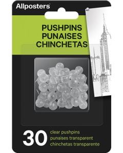 Allposters Pushpins - Clear (30-Count)