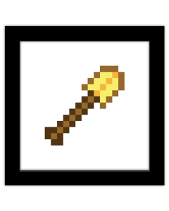 Gallery Pops Minecraft: Iconic Pixels - Items - Gold Shovel Wall Art