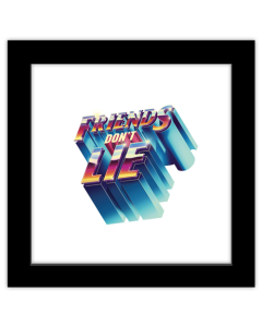 Gallery Pops Stranger Things 4 - Friends Don't Lie 80s RetroText Wall Art