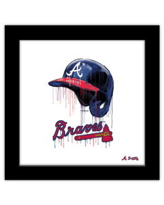 Gallery Pops MLB Atlanta Braves - Drip Helmet Wall Art