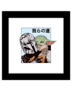 Gallery Pops Star Wars: The Mandalorian - Manga Grogu Hug Wall Art