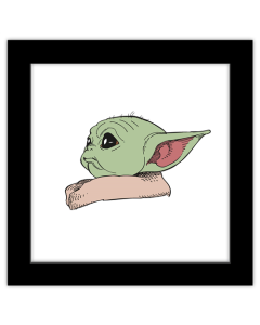 Gallery Pops Star Wars: The Mandalorian - Manga Grogu Profile Wall Art