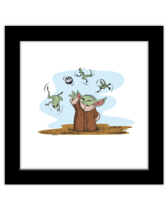 Gallery Pops Star Wars: The Mandalorian - Manga Grogu Force Wall Art