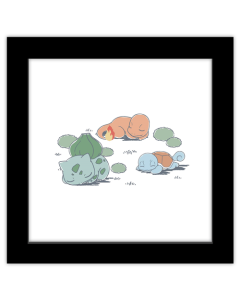 Gallery Pops Pokémon - Daily Sketch Bulbasaur, Charmander, Squirtle Wall Art