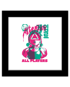 Gallery Pops Squid Game - Attention All Players Duotone Wall Art