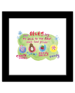Gallery Pops Elf - Elves Four Main Food Groups Wall Art