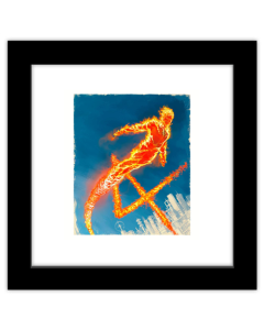 Gallery Pops Marvel The Fantastic Four: First Steps - Human Torch Cityscape Flaming 4 Wall Art