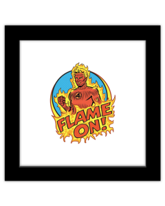 Gallery Pops Marvel The Fantastic Four: First Steps - Human Torch Flame On Comic Badge Wall Art
