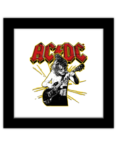 Gallery Pops AC/DC - Angus Young Logo Graphic (Michael Putland) Wall Art