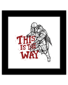 Gallery Pops Star Wars: The Mandalorian - This Is The Way Lino-Cut Wall Art