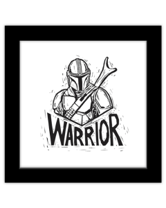 Gallery Pops Star Wars: The Mandalorian - Warrior Lino-Cut Wall Art