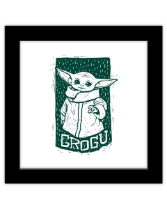 Gallery Pops Star Wars: The Mandalorian - Grogu Lino-Cut Wall Art