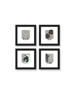 Gallery Pops Attack on Titan - Regiment Emblem Wall Art Bundle (4-Pack)