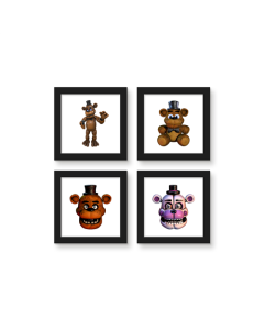 Gallery Pops Five Nights At Freddy's - Freddy Portrait Wall Art Bundle (4-Pack)