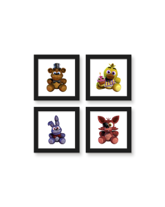 Gallery Pops Five Nights At Freddy's - Plushie Wall Art Bundle (4-Pack)