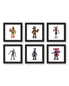 Gallery Pops Five Nights At Freddy's - Animatronic Wall Art Bundle (6-Pack)