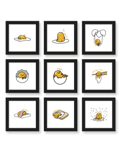 Gallery Pops Gudetama - Lazy Egg Wall Art Bundle (9-Pack)