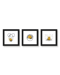 Gallery Pops Gudetama - Lazy Egg Wall Art Bundle (3-Pack)