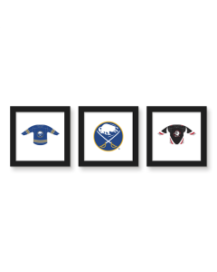 Gallery Pops NHL Buffalo Sabres - Jersey Wall Art Bundle (3-Pack)