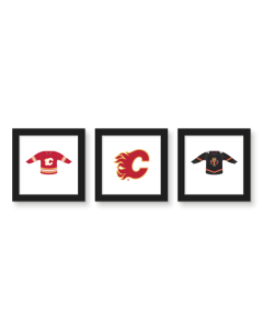 Gallery Pops NHL Calgary Flames - Jersey Wall Art Bundle (3-Pack)