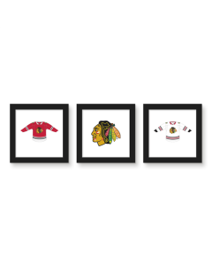 Gallery Pops NHL Chicago Blackhawks - Jersey Wall Art Bundle (3-Pack)