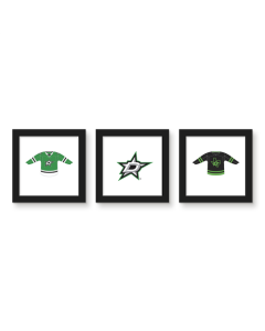 Gallery Pops NHL Dallas Stars - Jersey Wall Art Bundle (3-Pack)