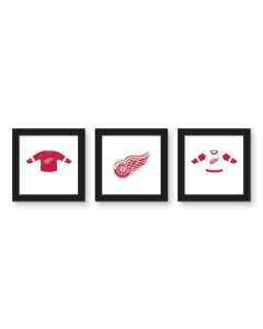 Gallery Pops NHL Detroit Red Wings - Jersey Wall Art Bundle (3-Pack)