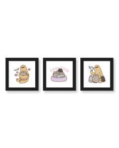 Gallery Pops Pusheen - Cozy Club Wall Art Bundle (3-Pack)