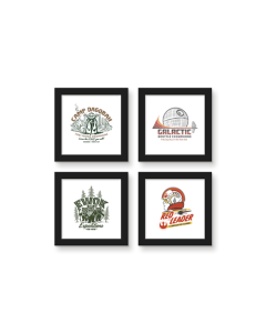 Gallery Pops Star Wars: Saga - Vintage Expedition Humor Wall Art Bundle (4-Pack)