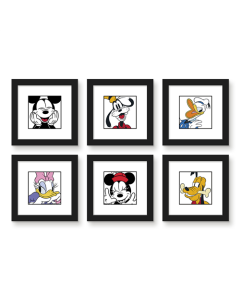Gallery Pops Disney Mickey Mouse & Friends - Happy Expressions Wall Art Bundle (6-Pack)