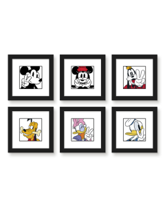 Gallery Pops Disney Mickey Mouse & Friends - Peace and Love Expressions Wall Art Bundle (6-Pack)