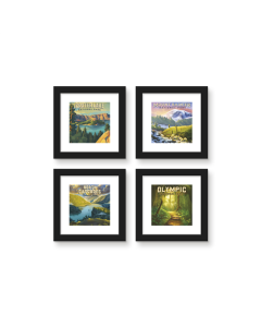 Gallery Pops Lantern Press - US National Parks Pacific Northwest Wall Art Bundle (4-Pack)