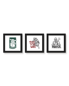 Gallery Pops Star Wars: The Mandalorian - Lino-Cut Wall Art Bundle (3-Pack)