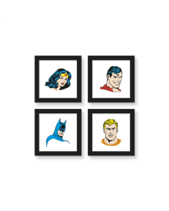 Trends International Gallery Pops DC Comics Superman - Man of Steel Wall Art Poster da parete, 30,5 x 30,5 cm, versione con cornice nera