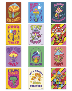 Groovy Mushrooms Poster Book