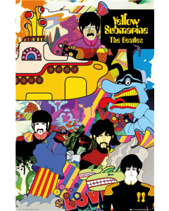 24X36 The Beatles - Submarine Collage