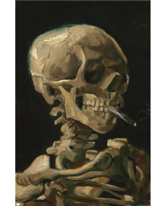Skull of a Skeleton with Burning Cigarette by Vincent van Gogh