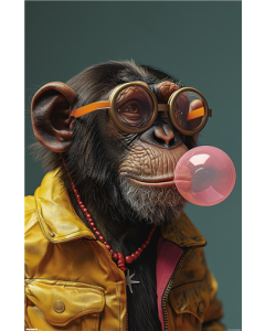 Ray Heere - Chimpanzee Blowing Bubble