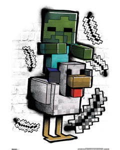 Minecraft: Metro Art - Chicken Jockey
