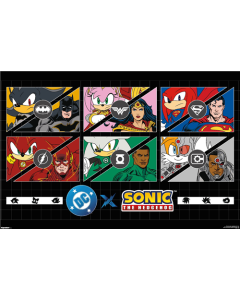 DC X Sonic The Hedgehog - Justice League And Team Sonic
