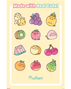 Pusheen: Fruits - Cute Fruit Grid