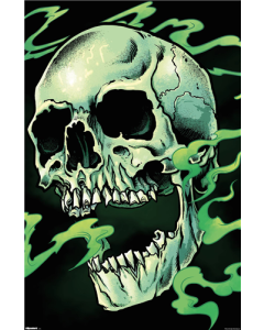 FlyLand Designs - Green Smoky Skull