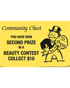 Monopoly: Community Chest - Beauty Contest Collect $10 Card