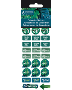 Urban Tropical Calendar Stickers