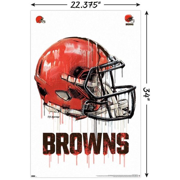 Trends International NFL Cleveland Browns - Drip Helmet 20 Wall Poster